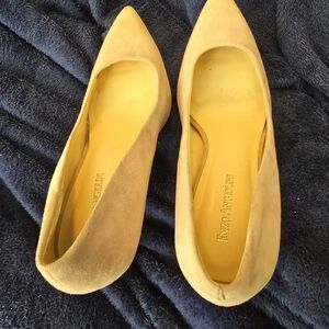 Enzo Angiolini Women's Taupe Suede Heels Pumps 3.5" Sz 9 5/ 41 Few Spots In Pics